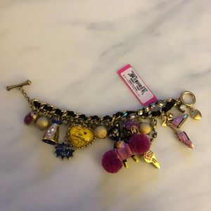 Betsey Johnson  NTW Rare Black Cat Cheer Bracelet